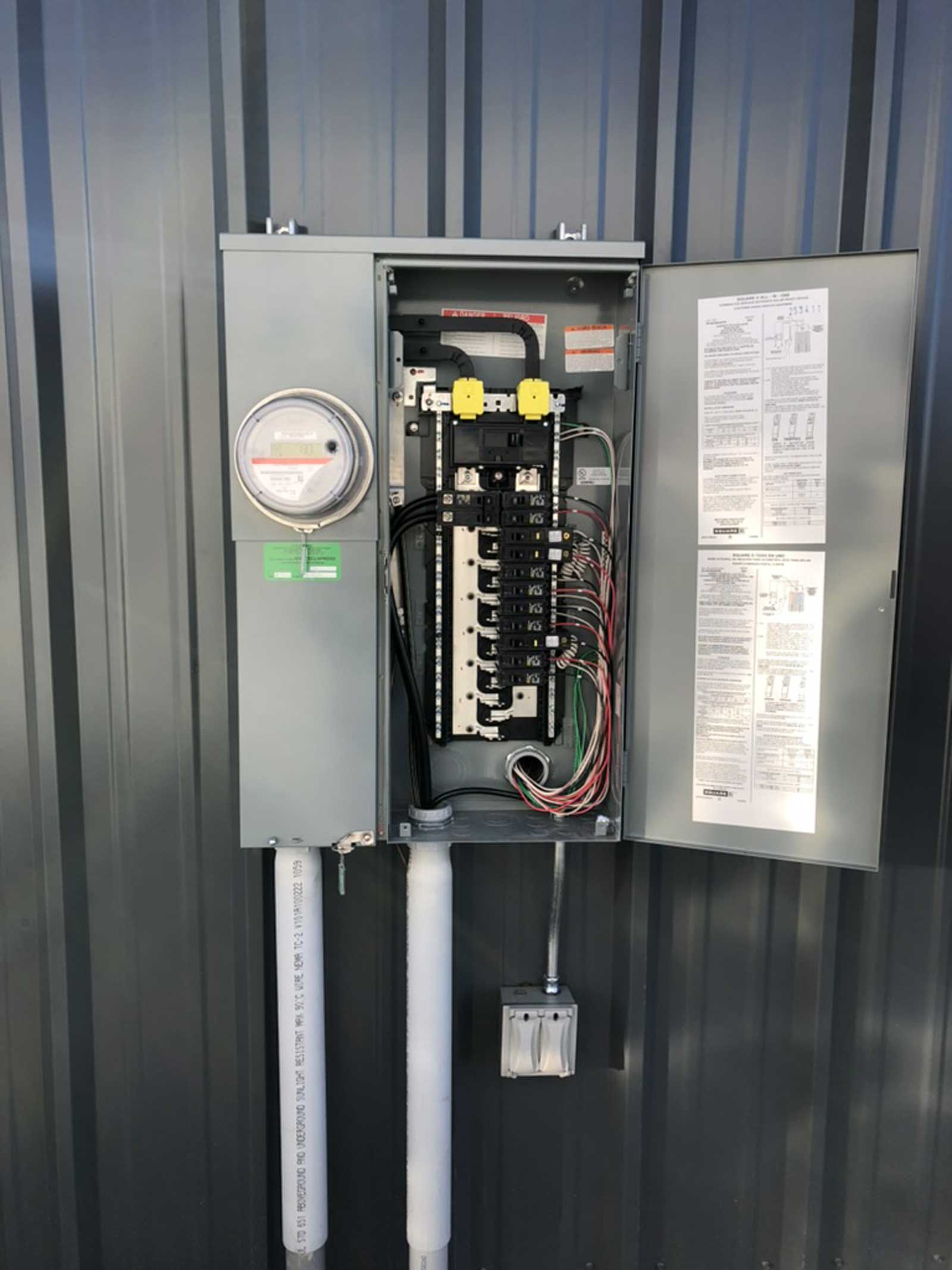 Electrical equipment and wiring installed by Marrow Electric