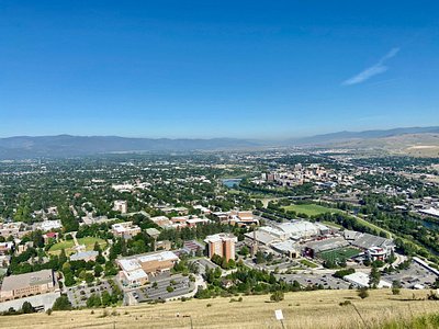 Aerial landscape near Bonner Montana and the Blackfoot River