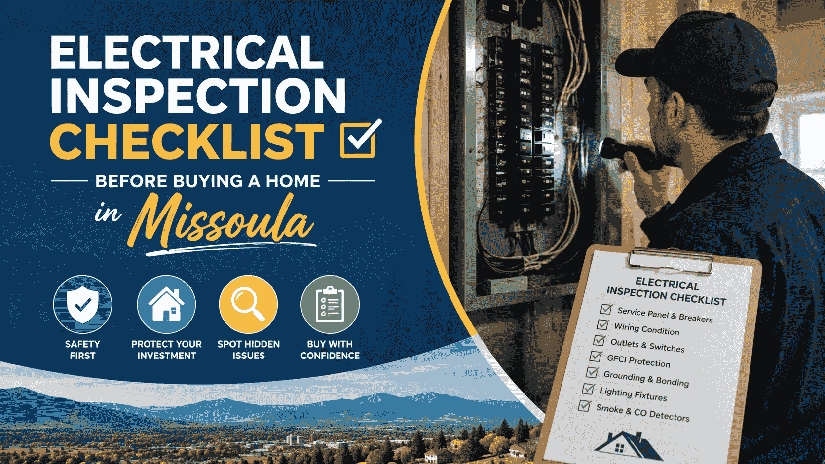 Pre-purchase electrical inspection checklist for buying a home in Missoula