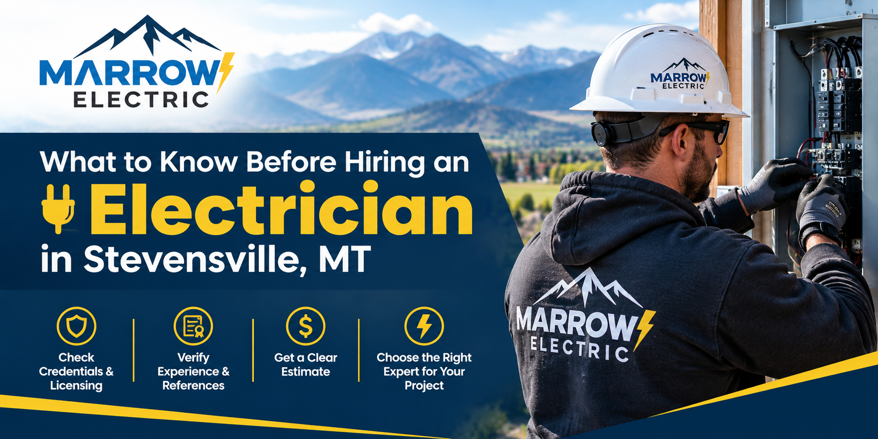 home electrical panel witLicensed electrician reviewing ah a homeowner in Stevensville, Montana